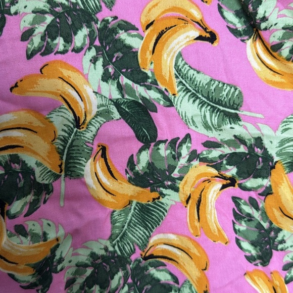 BuddyLove Banana Havana Tie Front V-Neck Flutter Sleeve Button Up Top - Medium - Picture 5 of 6